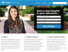 Tablet Screenshot of classesonline247.com
